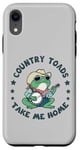 iPhone XR Cool Cowboy Toad Playing Music, Country "Toads",Take Me Home Case