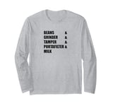 Barista Coffee Espresso Cappuccino Coffee Machine Long Sleeve T-Shirt