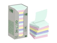 Post-It Z-Notes Recycling, 76 X 76 Mm, Pakke A 16 Stk