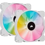 CORSAIR Ventilateur SP Series - White SP140 RGB ELITE - Diametre 140mm - LED RGB - Fan with AirGuide - Dual Pack (CO-9050139-WW)