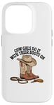 Coque pour iPhone 14 Pro Vache Gals, style western et campagnard