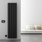 Carisa Boreas S Radiateur Électrique Vertical -Éco-énergétique, Design Moderne, Noir, 180 x 46 cm