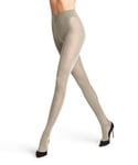 FALKE Softmerino W TI laine coton épais unis 1 paire, Collants Femme, Beige (Linen Melange 4549), 38-40