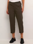 KAFFE Sakura Elastic Waist Suit Trousers, Forest Night