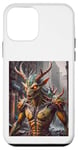 Coque pour iPhone 12 mini monstre en colère moitié homme moitié cerf scarype scène horreur effrayant