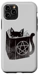 Coque pour iPhone 11 Pro SataniCat Pentagramme Chat Satan Demon Necronomicon Lover