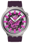 Swatch SB07S120 AUDACIOUS ACAI (47mm) Purple Skeleton Dial Watch