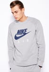 Nike Mens Crew Neck Sweatshirt Pullover in Grey Cotton - Size Small