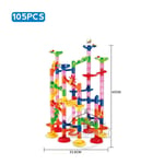 (105vnt be dėžutės)Marble Run Race Track Rakennuspalikat Lasten 3D Labyrinttipallo Rullalelu Tee tee Marble Run Race Coaster Setti 80/105/109/133 kpl Joululahja