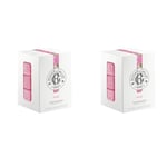 Roger&Gallet - Coffret Savons Ronds Bienfaisants Rose 3 x 100g - 97% d'ingrédients d'origine naturelle - Base lavante 100% d’origine végétale - Biodégradable - Parfumés à cœur (Lot de 2)