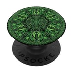 Cannabis Pop Mount Socket Green Leaves Weed Rastaman Hemp PopSockets Grip and Stand for Phones and Tablets PopSockets Adhesive PopGrip