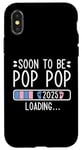 Coque pour iPhone X/XS Soon to Be Pop Pop 2025 Loading Annonce de grossesse 2025