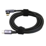 USB C till USB C Kabel Multifunktion 8K 60Hz Hög Hastighet 20Gbps PD 100W Snabbladdning USB 4.0 Magnetisk Datakabel 200cm Medium Vinkel