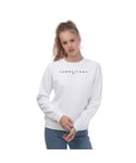 Tommy Hilfiger Womenss Linear Sweatshirt in White Cotton - Size Medium