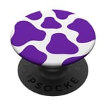 Fun Cowboy Purple Cow Print, Western PopSockets Swappable PopGrip