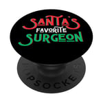 Le personnel de chirurgie de l'hôpital de chirurgien préféré du Père Noël Dr. Doctor PopSockets PopGrip Adhésif