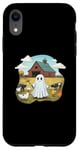 iPhone XR Funny Ghost Farmer Halloween Barnyard Farm Animal Cute Ghost Case