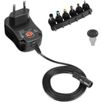 Denuotop - Adaptateur Secteur Chargeur, Universel 12W/30W 8.4V 3V 4.5V 5V 6V 7.5V 9V 12V 1000mA 1A 2000mA 2A Remplacement de Commutation à Tension