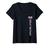 GREAT BRITAIN UNITED KINGDOM FLAG GBR SPORTS ATHLETIC JERSEY V-Neck T-Shirt