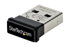 StarTech.com USB Bluetooth 5.0 Adapter, USB Bluetooth Dongle Receiver for PC/Computer/Laptop/Keyboard/Mouse/Headsets, Range 33ft/10m, EDR (USBA-BLUETOOTH-V5-C2) - netværksadapter - USB