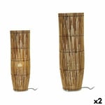 Golvlampa Naturlig bambu 21,5 x 62 x 21,5 cm (2 enheter)