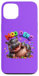 Coque pour iPhone 13 Adorable bébé hippopotame Moo Deng Merry Christmas Cheer