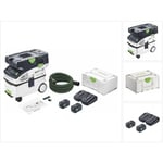 Ctlc midi I-Basic Aspirateur sans fil mobile 36 v ( 2x 18 v ) classe de poussière l + 2x batterie 5,0 Ah + chargeur + Systainer - Festool