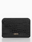 Mango Leonor Croc Effect Card Holder, Black