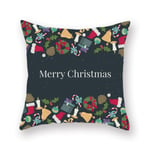 Print Pillow Case Christmas Polyester Sofa Car Cushion Cover A11