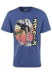 Recovered Star Wars Movie T-Shirt - Japanese at-at/Empire Strikes Back Design - Blue, Size: L - Officially Licensed - Vintage Style, Hand-Printed