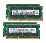 Samsung 4x 4GB 2RX8 DDR3 PC3-10600S 1333MHz 204PIN SO-DIMM Laptop RAM Memory CL9