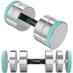 Dripex Steel Adjustable Dumbbells Set 2.5kg 5kg 7.5kg 10kg 15kg 25kg Dumbbells Pair Hand Weights with Foam Handle for Men Women Home Gym Fitness Dumbbell Training