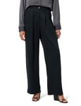 The Drop Women's Amalia Relaxed Pleated Trousers, Black, XX-Large