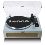 Lenco LS-440BUBG Turntable Blue/Grey Bluetooth Speakers Vinyl Record Player