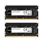 Lexar SODIMM DDR4 RAM 32GB Kit (2 x 16GB), 3200 MHz DRAM, 260-Pin DDR4 SODIMM Laptop Ram, High-Performance SO-DIMM, PC Laptop Computer Memory (LD4S16G32C22ST-BGD)