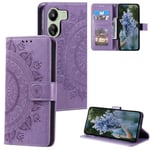 HTDELEC Coque pour Xiaomi Redmi 13C Violet,Housse en Cuir Premium Flip Case Portefeuille Etui avec Stand Support et Carte Slot Xiaomi Redmi 13C - Violet