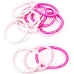 28x PINK MIX Quality Hair Elastics Thick Endless No Snag Bobbles Bands Accessory