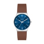 Montre Homme SKAGEN GRENEN SKW6852 Cuir Brun Bleu