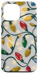 Coque pour iPhone 13 Pro Max Modèle de lumières de Noël décor coloré arbre de Noël mignon