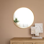 Miroir mural Ordona rond 40 cm doré [en.casa]