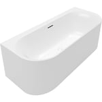 VILLEROY & BOCH LOOP & FRIENDS OVAL DUO BACK-TO-WALL BADEKAR 180X80 STONE WHITE