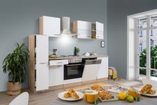 Cuisine Équipée Kitchenette En Chêne Blanc Merle 250 CM Respekta