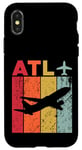 Coque pour iPhone X/XS ATL Aéroport Hartsfield Jackson d'Atlanta