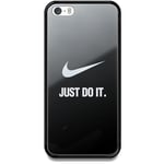 Apple Iphone 5 / 5s Se Svart Mobilskal Med Glas Just Do It