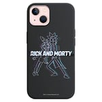 Personalaizer Coque pour iPhone 13 Noir avec Un Design Derick y Morty Glitch