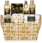 Coffret Cadeau Femme 13 Pcs. Ensemble Vanille Roses Menthe Set de Bain et Corps