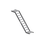 DUARIB - Escalier à paliers - travée de 2.5m - hauteur : 1m - pour échafaudage MULTI 4X - aluminium