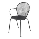 Fermob - Lorette Armchair Liquorice 42 - Matstolar utomhus - Frédéric Sofia - Svart - Metall