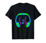 Headphone Musical Note Music Pulse Frequency Heartbeat Sound T-Shirt