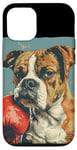 Coque pour iPhone 12/12 Pro Boxer de sport amusant pour les amateurs de boxe et les chiens